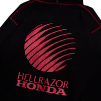 HELLRAZOR x HONDA CIRCLE CORE LOGO HOODIE - BLACK/RED STITCH